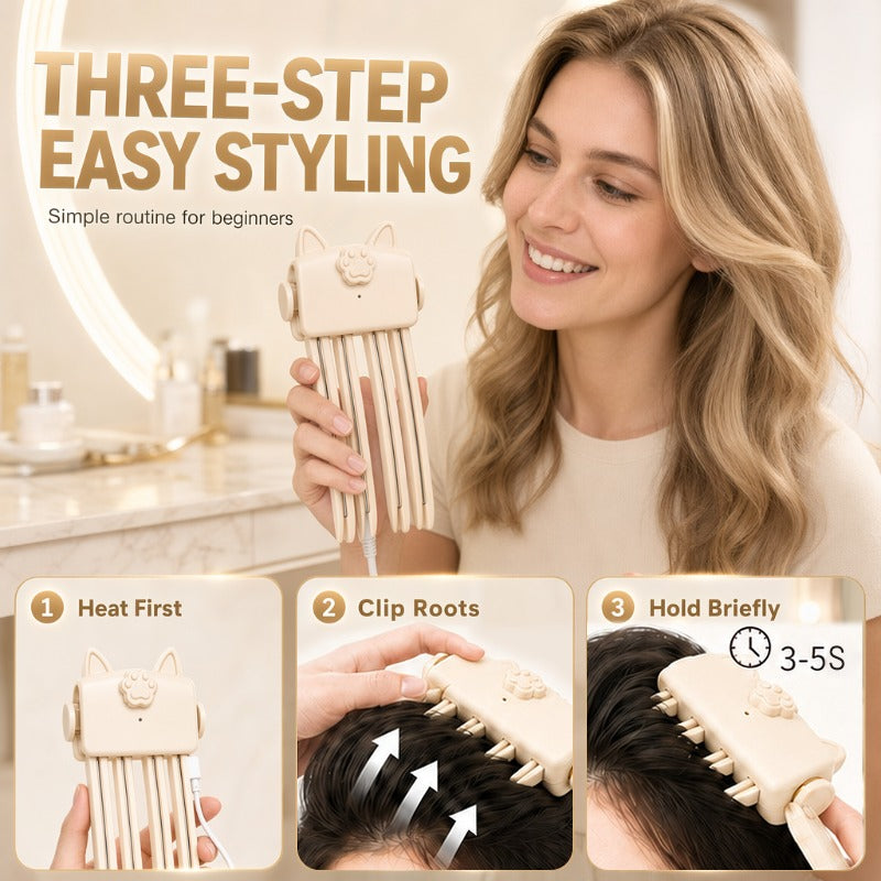 Cordless Root Lift Clip — Rechargeable Volume Clamp for Fine Hair