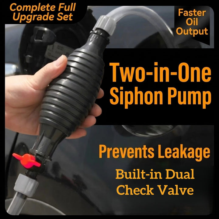 Emergency Gas Siphon Pump | No Mouth Sucking Fluid Transfer Tool