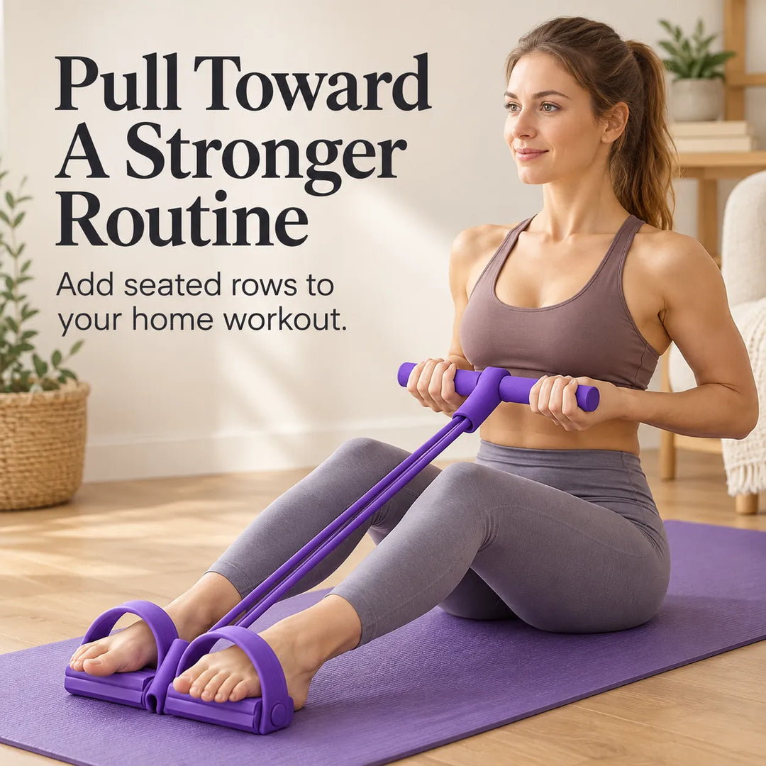 Foot-Anchored Resistance Trainer – Full Body Home Workout (3 Colors)