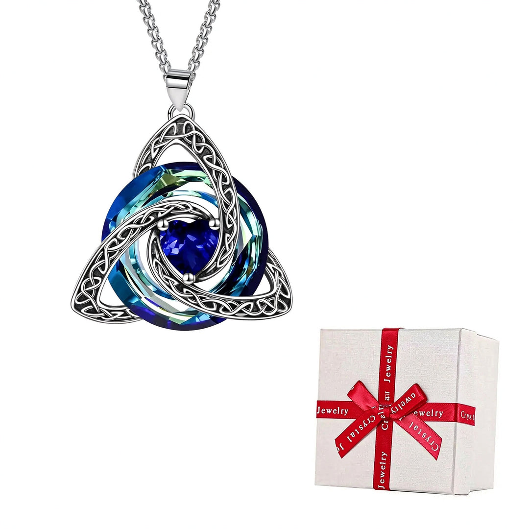 Celtic Birthstone Necklace - Dainty Birth Month Pendant Jewelry