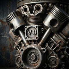 V8 Engine Coffee Mug - Resin Cast Car Mug (Small &amp; Large)