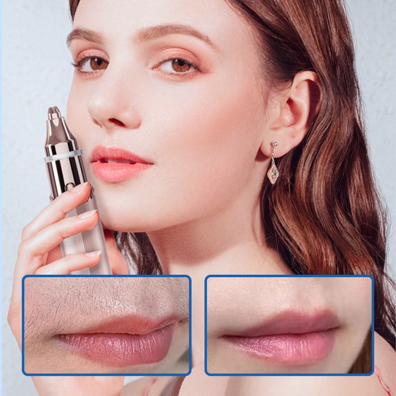 2-in-1 Lipstick-Sized Facial Hair Remover – Painless &amp; Portable