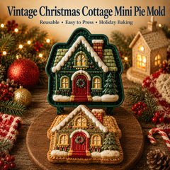 9-Design Christmas Mini Pie Mold Collection – Reusable Embossed Molds