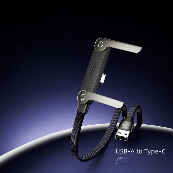 240W Fast Charging Cable with Invisible Phone Stand - 2-in-1 USB-C Holder for iPhone &amp; Smartphones