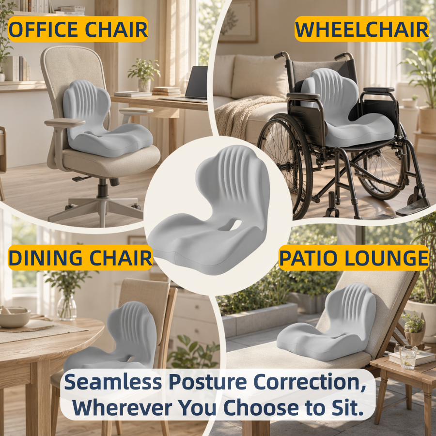 Velloraco Ergonomic Seat Cushion – All-Day Back &amp; Seat Support