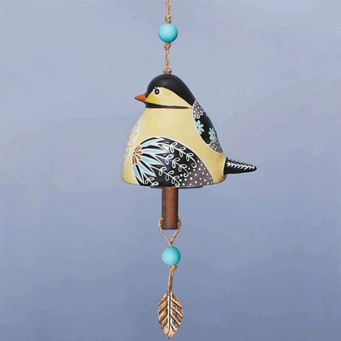 100% Hand-Painted Bird Wind Chime for Porch, Garden and Window