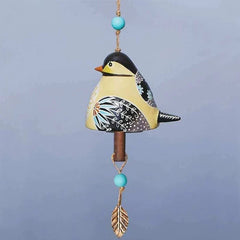 100% Hand-Painted Bird Wind Chime for Porch, Garden and Window