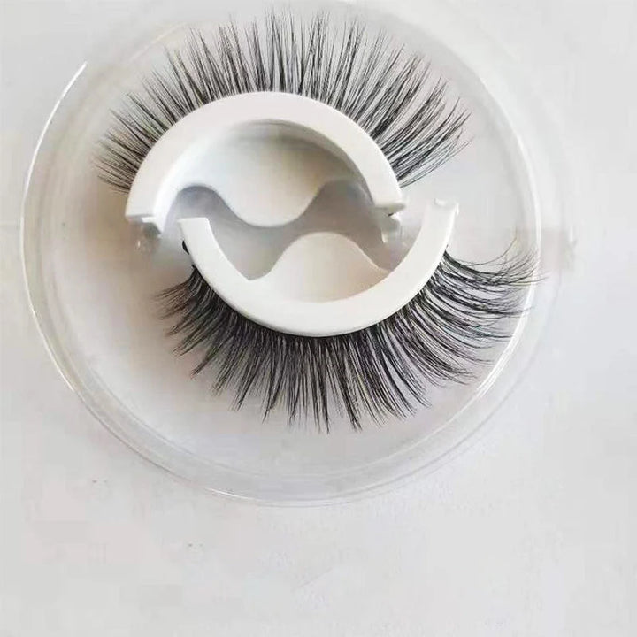 Reusable Self-Adhesive False Eyelashes – No Glue, 3 Pairs &amp; Adhesive Revival Pen