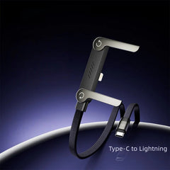 240W Fast Charging Cable with Invisible Phone Stand - 2-in-1 USB-C Holder for iPhone &amp; Smartphones
