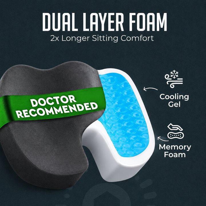 Best Gel Memory Foam Seat Cushion for Tailbone &amp; Sciatica Pain Relief