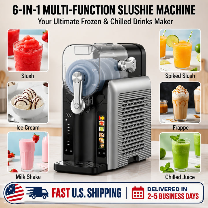SUPWIN™ Household Slushie Machine - 54 oz Large Capacity, LED Display, 6 Preset Programs, No Ice Needed for Margaritas