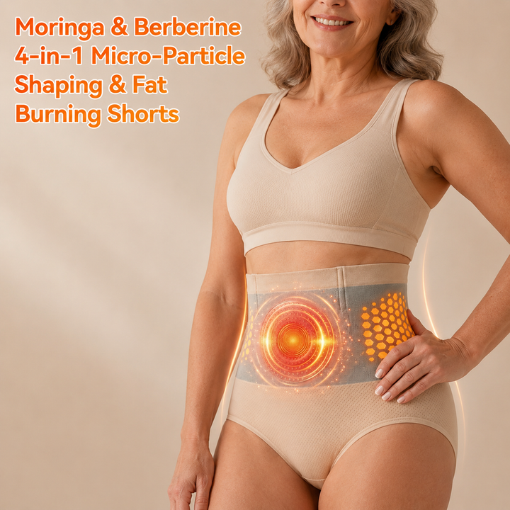 2-Piece Set: Moringa &amp; Berberine 4-in-1 Micro-Particle Shaping &amp; Fat Burning Shorts