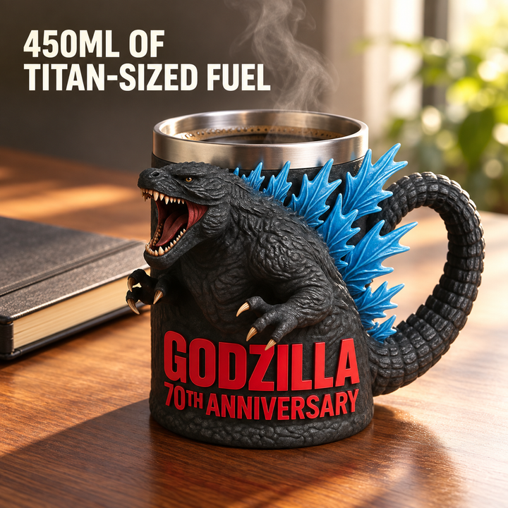 Godzilla 3D Resin Coffee Mug – Sculpted Movie Fan Gift, Desk Decor