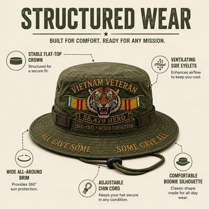 Vietnam Veteran 58,479 Hero Boonie Hat