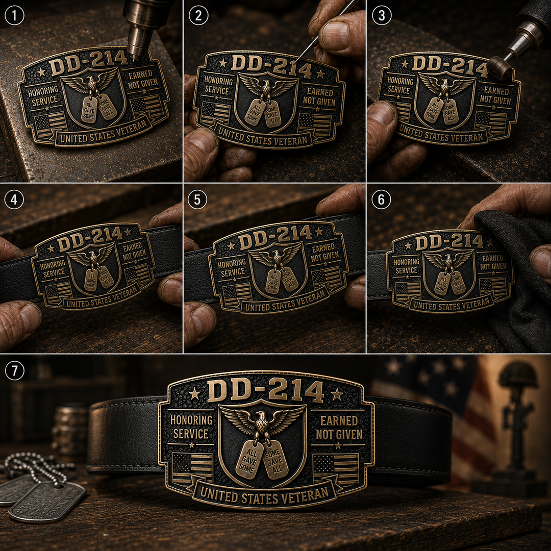 DD-214 Veteran Honor Belt Buckle