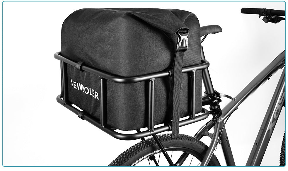 Heavy-Duty Rear Bike Basket with Rack – Large Metal Bicycle Carrier for Groceries, Commutes &amp; E-Bikes