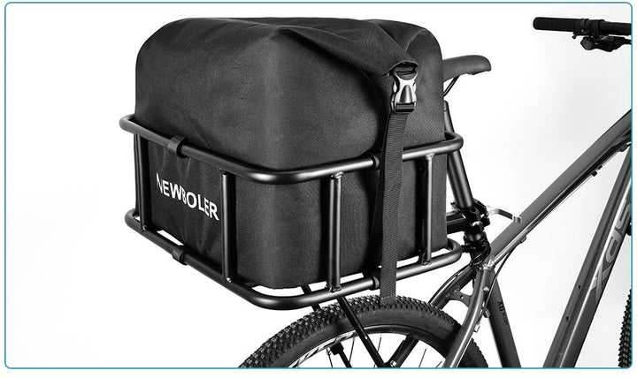 Heavy-Duty Rear Bike Basket with Rack – Large Metal Bicycle Carrier for Groceries, Commutes &amp; E-Bikes