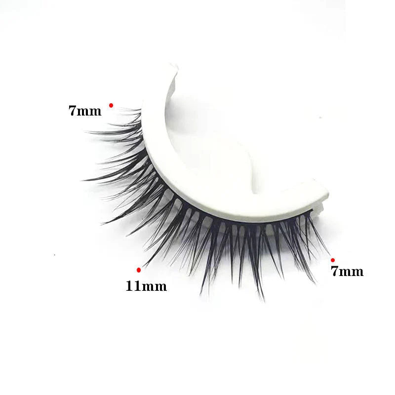 Reusable Self-Adhesive False Eyelashes – No Glue, 3 Pairs &amp; Adhesive Revival Pen