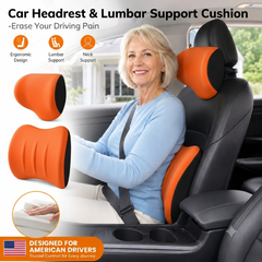 Car Headrest &amp; Lumbar Support Cushion-Erase Your Driving Pain
