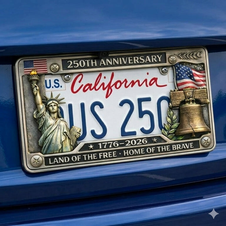American 250th Anniversary Commemorative License Plate Frame