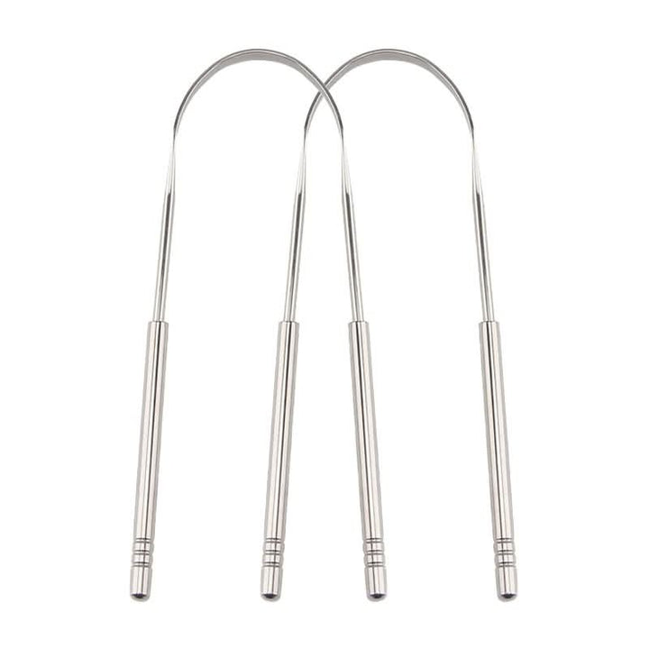 Stainless steel tongue scraper for fresh breath &amp; oral hygiene