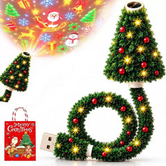 Portable Christmas Tree Projection Light – 6 Holiday Patterns