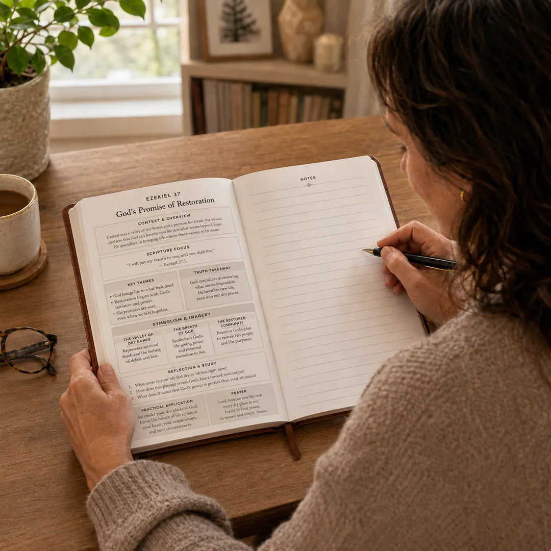 A5 Bible Study Journal — Daily Devotional &amp; Prayer Guide