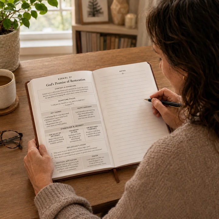 A5 Bible Study Journal — Daily Devotional &amp; Prayer Guide