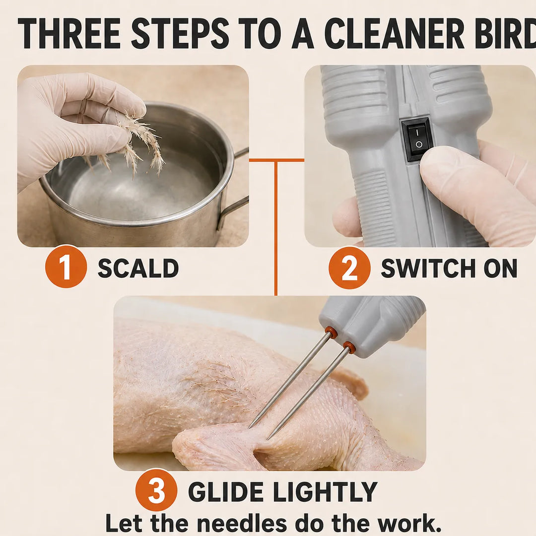 Handheld Electric Poultry Plucker — Faster Than Hand-Picking