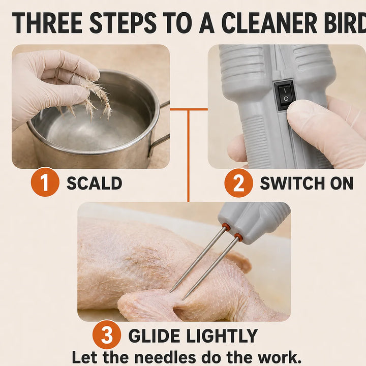 Handheld Electric Poultry Plucker — Faster Than Hand-Picking