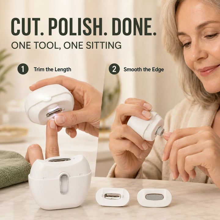 Electric Nail Clipper for Adults — Cut &amp; Polish in One Tool