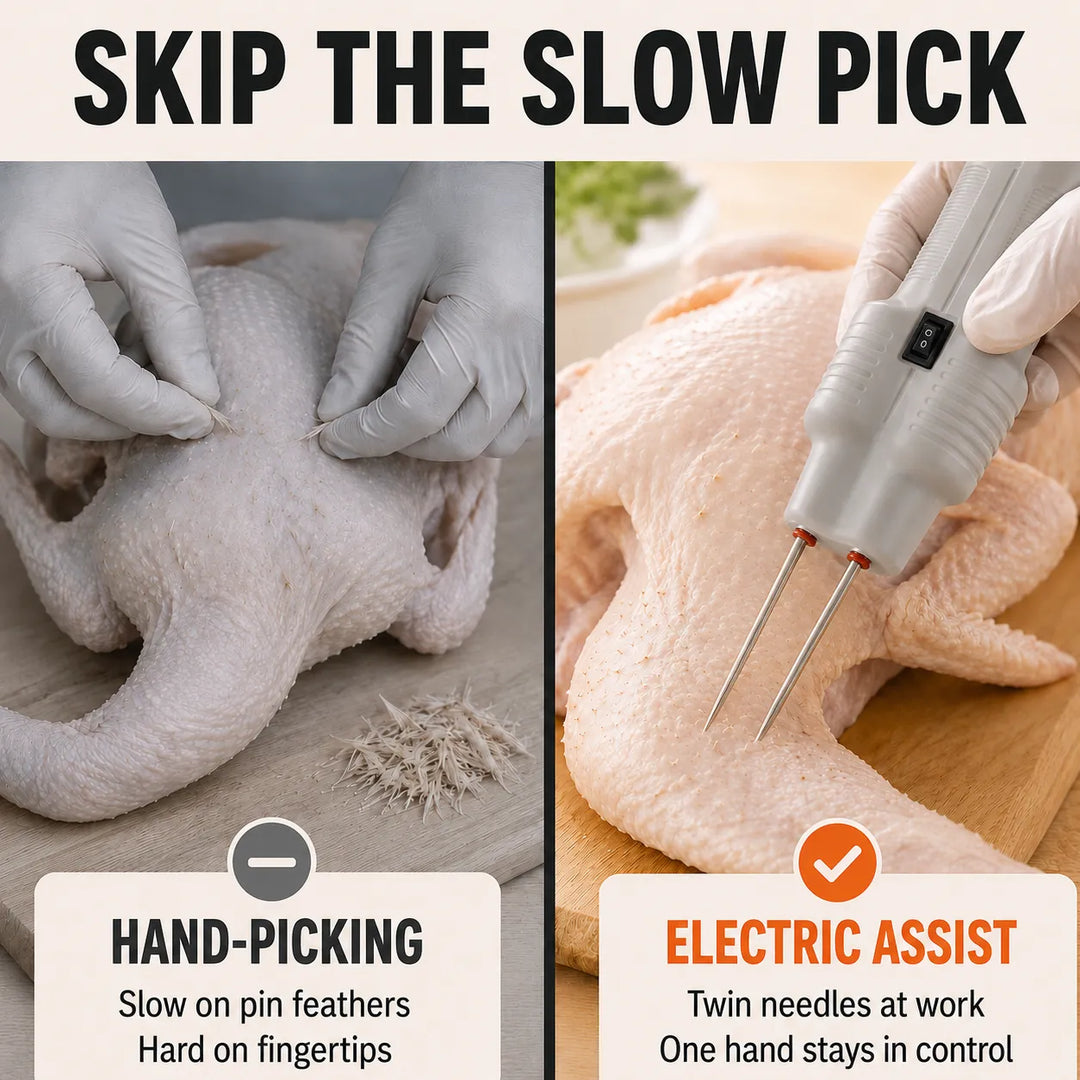 Handheld Electric Poultry Plucker — Faster Than Hand-Picking
