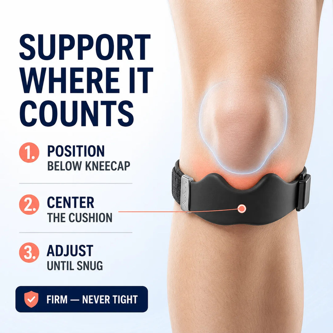 Air Cushion Patellar Tendon Strap - 3D Knee Support Band