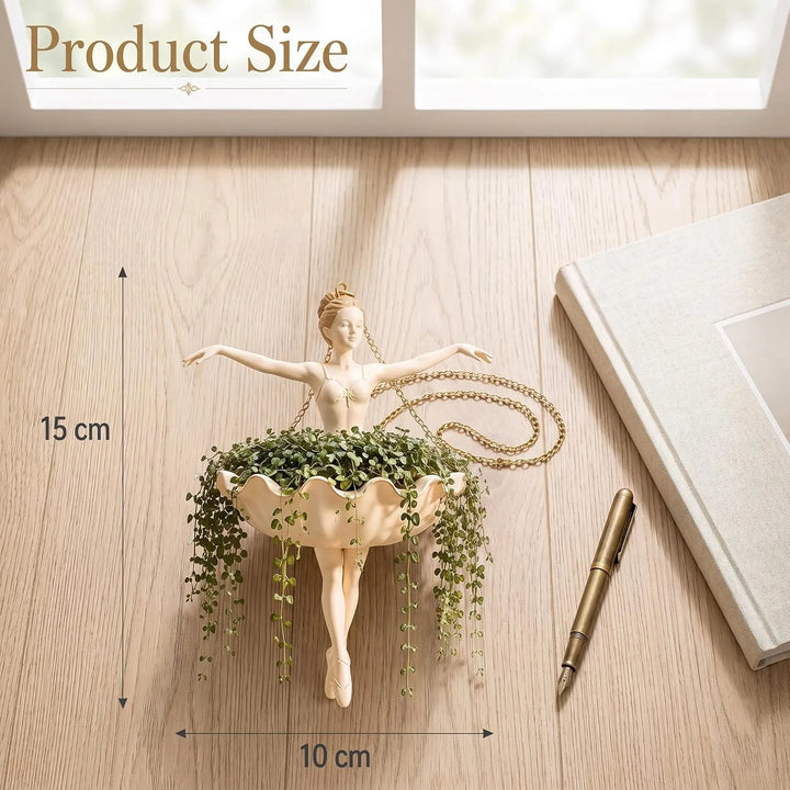 Ballet Dancer Hanging Planter - Resin Wall Hanging Pot