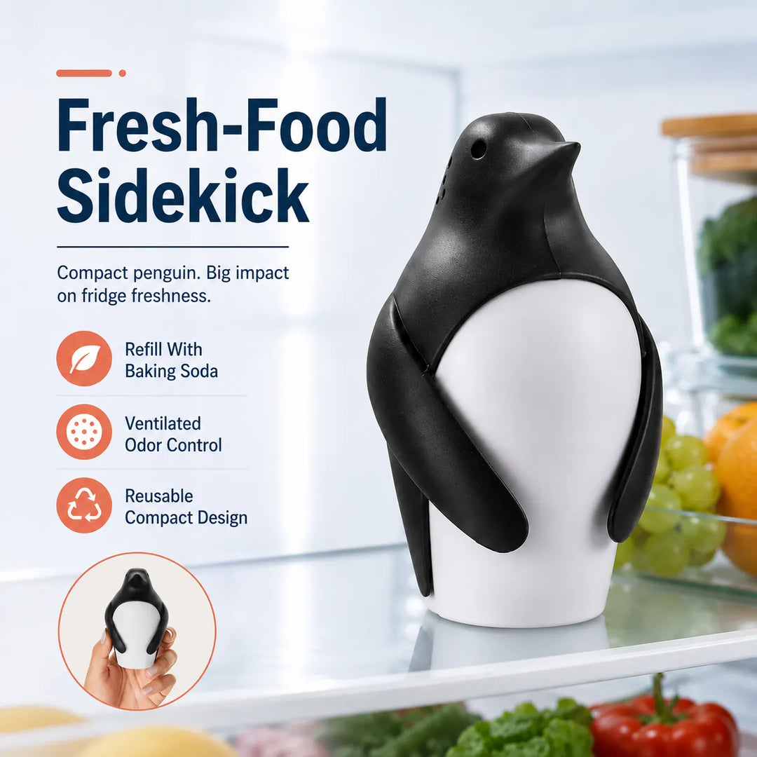 Penguin Fridge Deodorizer – Natural Baking Soda Odor Absorber