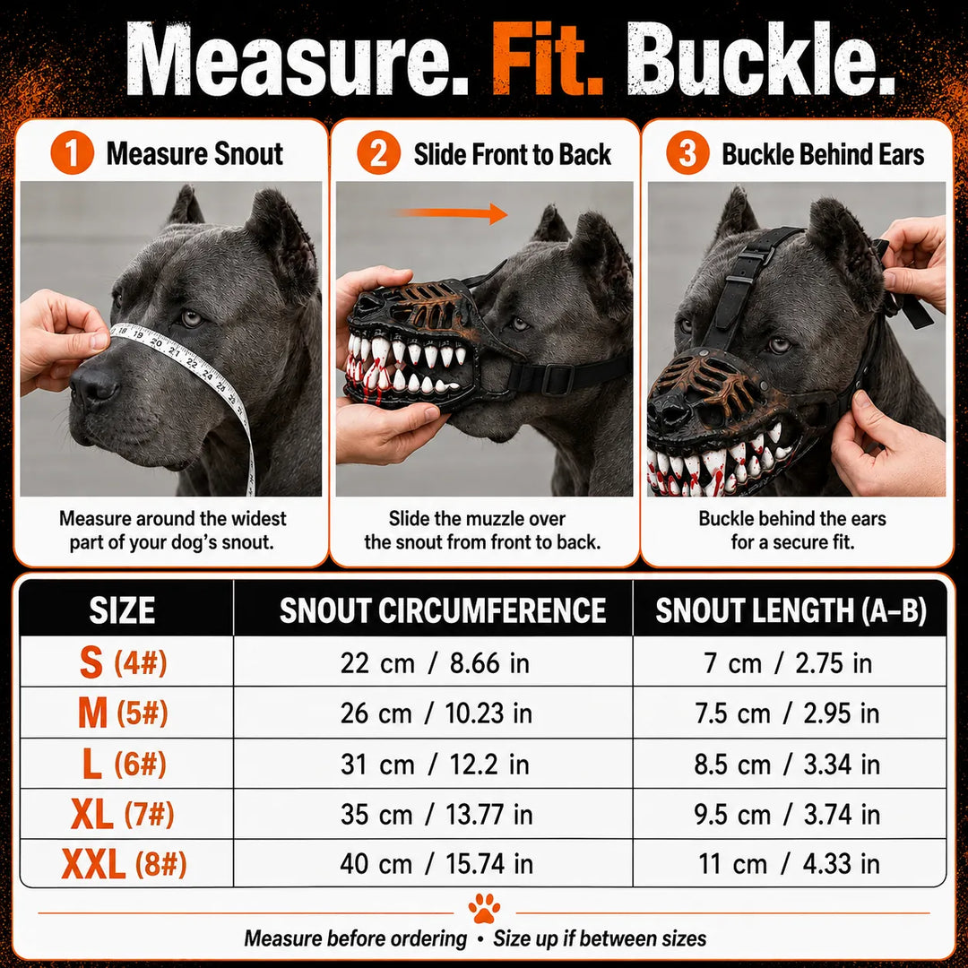 Halloween Dog Skull Muzzle – Realistic Dinosaur Costume for Pets