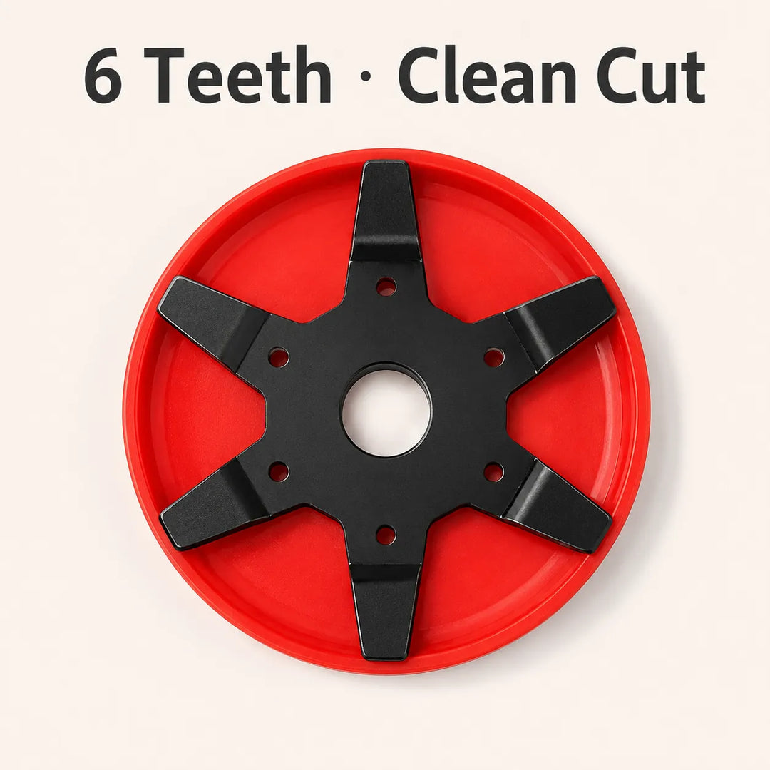 6-Tooth Brush Cutter Head for Paddy &amp; Dry Field — 26/28mm Manganese Steel