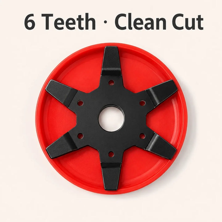 6-Tooth Brush Cutter Head for Paddy &amp; Dry Field — 26/28mm Manganese Steel