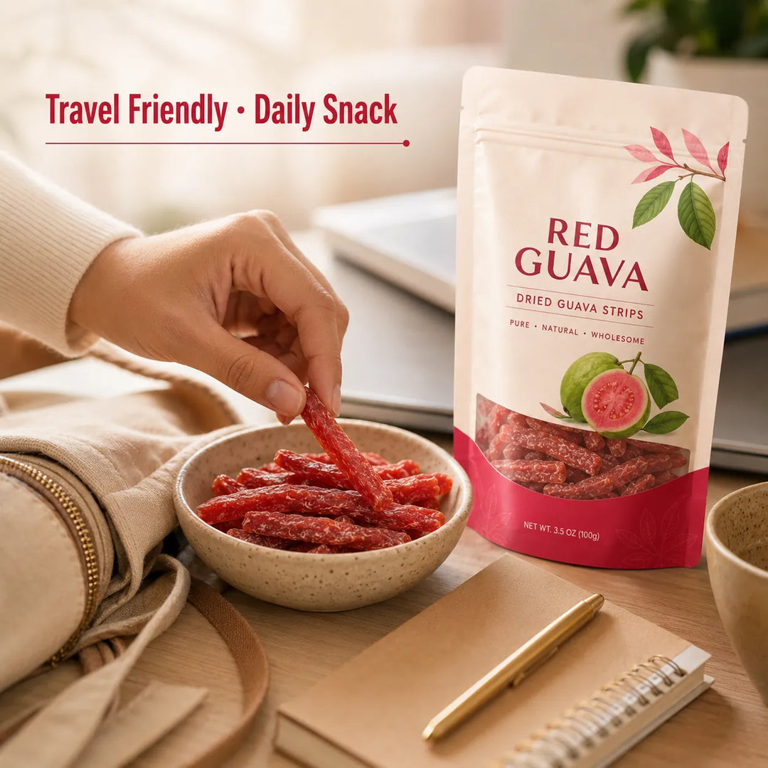 Say goodbye to high-calorie guilt! Satisfy your cravings with ourfiber-rich Red Guava slices