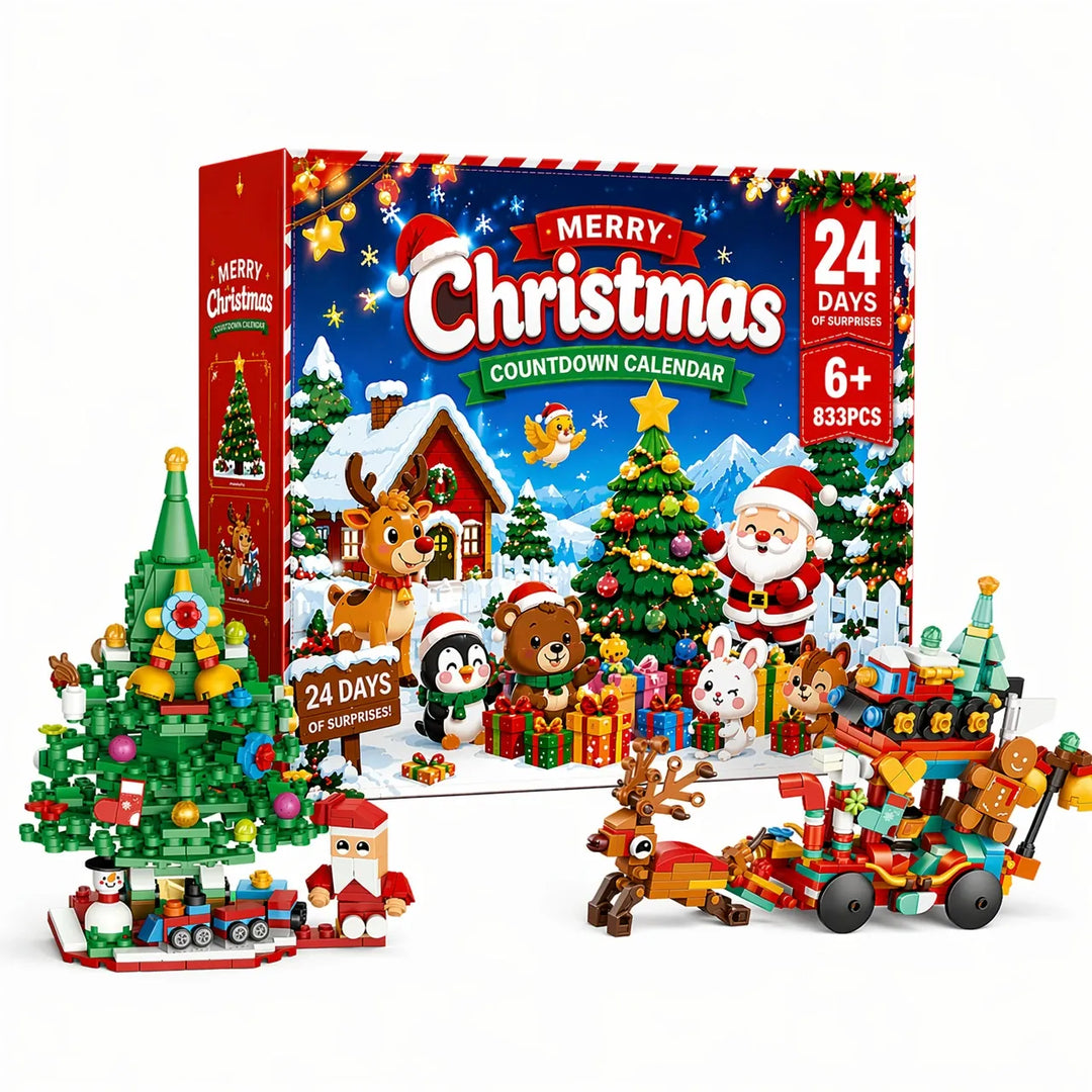 24-Day Christmas Building Block Blind Box — 833Pcs Advent Calendar