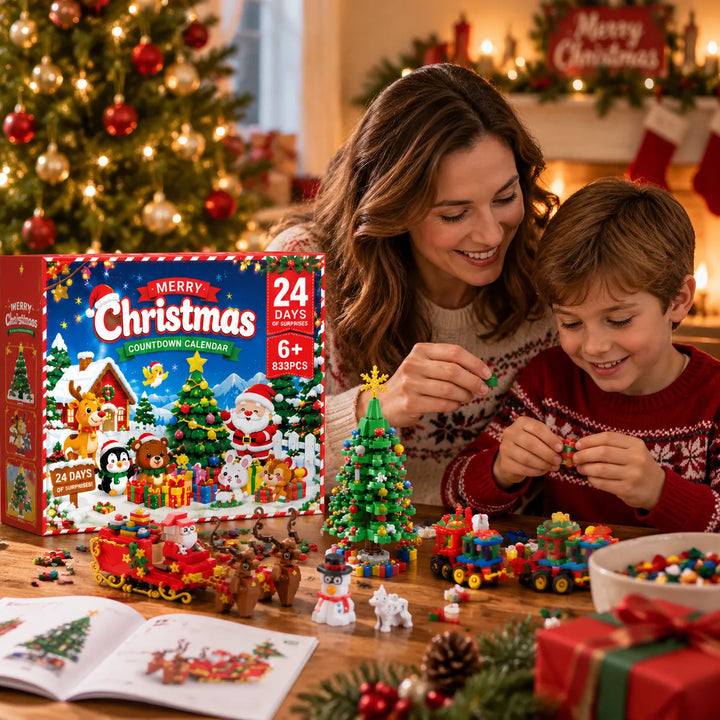24-Day Christmas Building Block Blind Box — 833Pcs Advent Calendar
