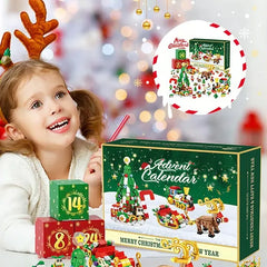 24-Day Reindeer Sleigh Building Block Blind Box Advent Calendar