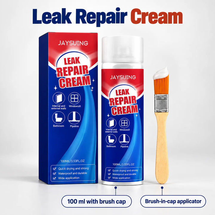 Leak Repair Cream with Brush — Waterproof Sealant for Cracks &amp; Leaks