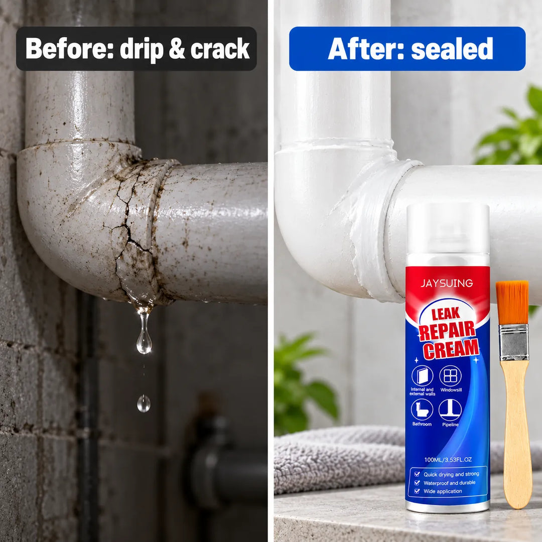 Leak Repair Cream with Brush — Waterproof Sealant for Cracks &amp; Leaks