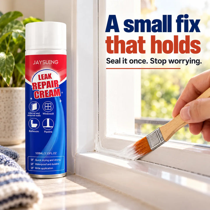 Leak Repair Cream with Brush — Waterproof Sealant for Cracks &amp; Leaks