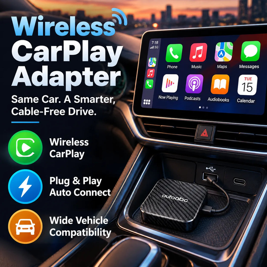 2GB+16GB-AUTOABC Wireless CarPlay Adapter – Upgrade Wired to Wireless