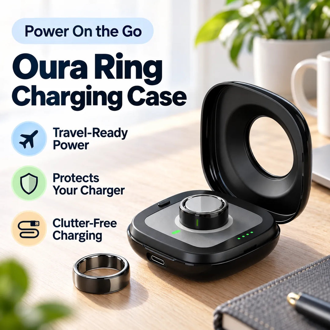 Portable Charging Case for Oura Ring 3/4/5 – 2000mAh, 10+ Charges