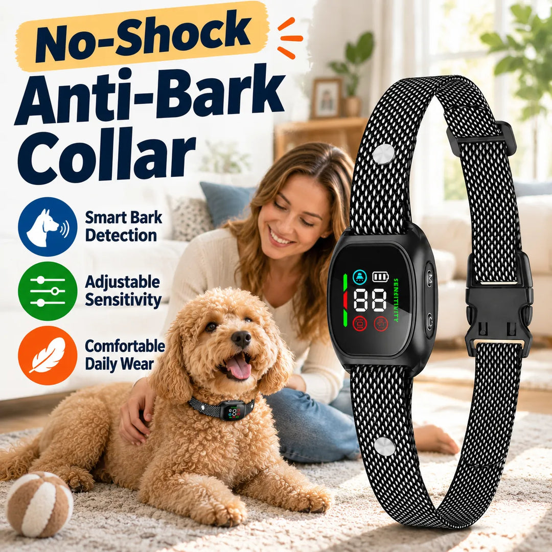 No-Shock Anti-Bark Collar – Humane Vibration &amp; Beep Training, IP67