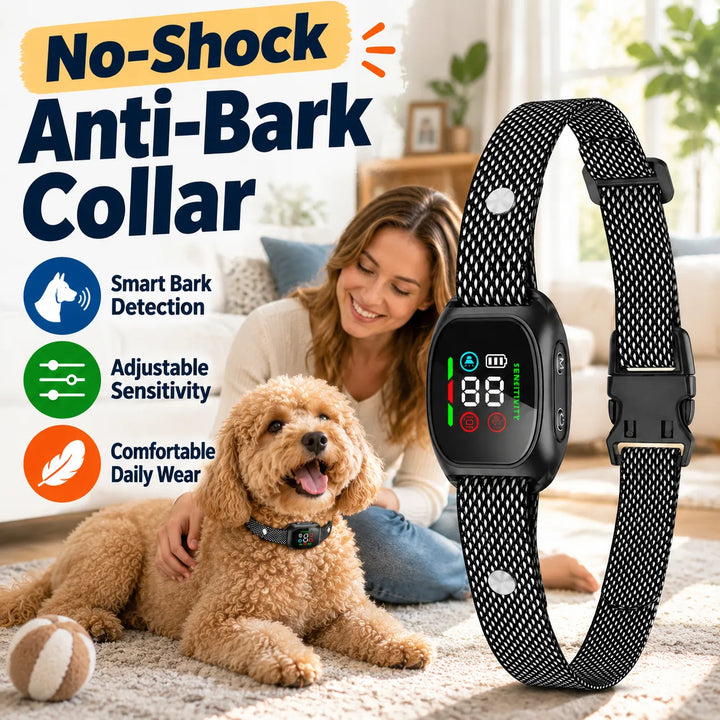 No-Shock Anti-Bark Collar – Humane Vibration &amp; Beep Training, IP67