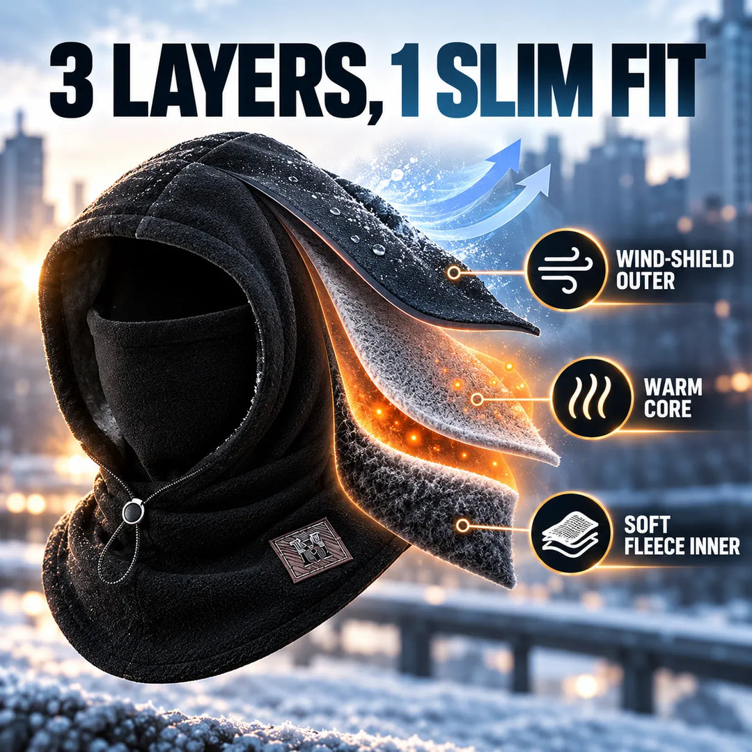 Windproof Winter Cycling Balaclava | 3-in-1 Thermal Face Mask for Helmets